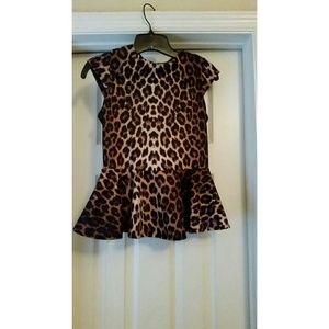 ASOS Leopard Peplum Top