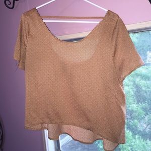Orange crop top with longer back