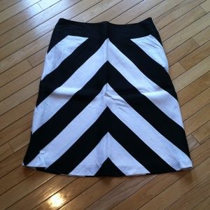 Black and white chevron skirt