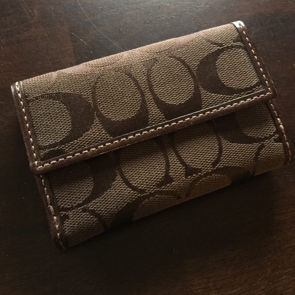 Brown Signature Coach Wallet