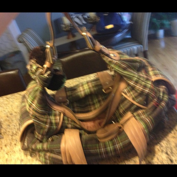 Juicy couture plaid duffle bag