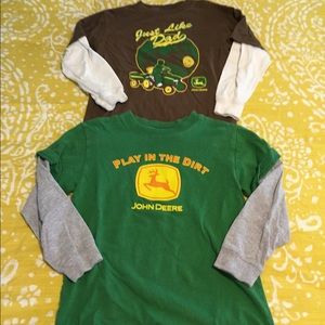 2 boys 5/6 John Deere shirts
