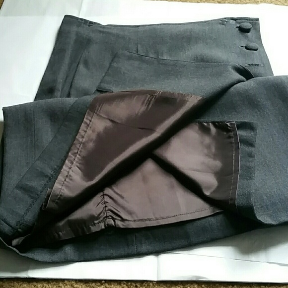Grey long wrap skirt