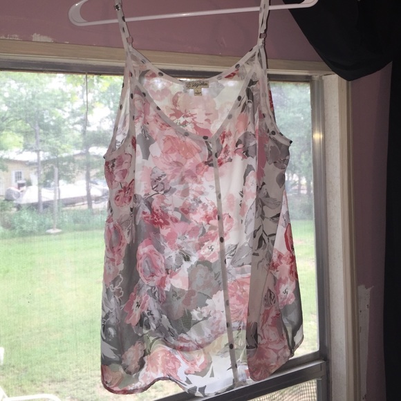 floral see through tank - Picture 1 of 2