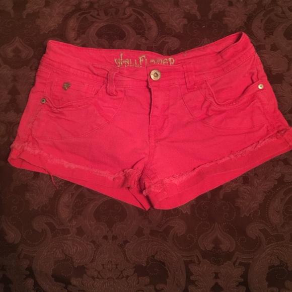 Hot Pink denim shorts