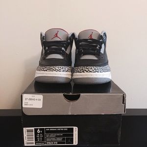 Air Jordan 3 Retro Black/Red - Cement Grey (GS)