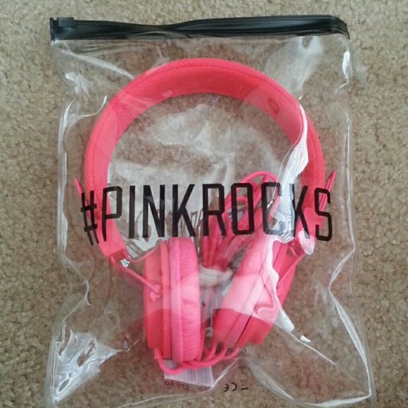 Pink headphones