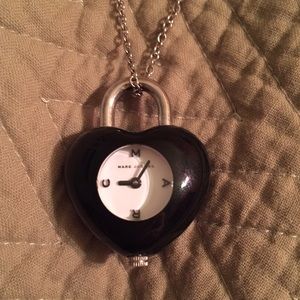 SALE Marc by Marc Jacobs Black Heart WatchNecklace