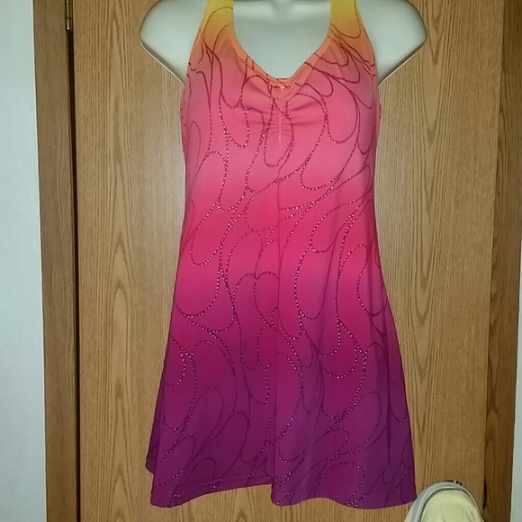 Islander  rainbow swimsuit dress size 10