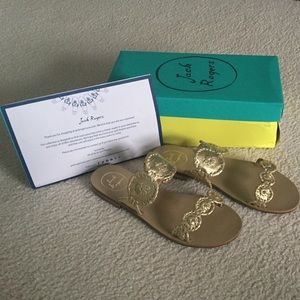 Jack Rogers Lauren Sandal (Gold, 8.5)