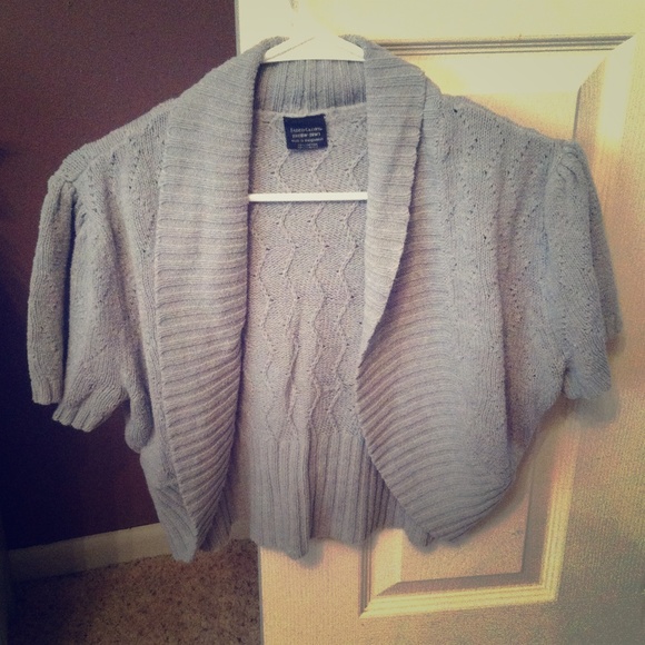 Grey Bolero shrug sweater