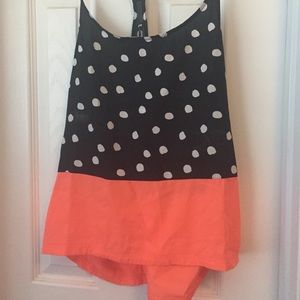 Hurley Polkadot Colorblock Tank