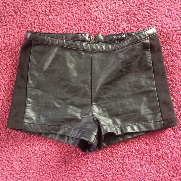 Forever 21 faux leather shorts