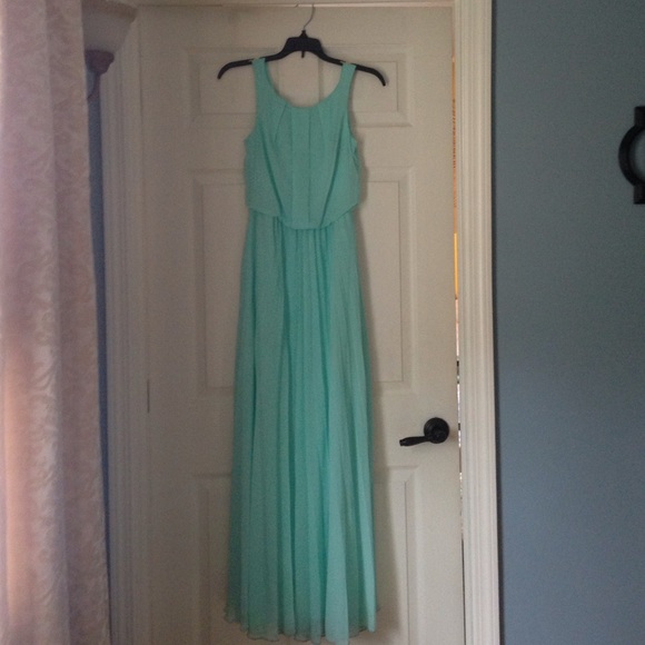 Aqua/seafoam long dress