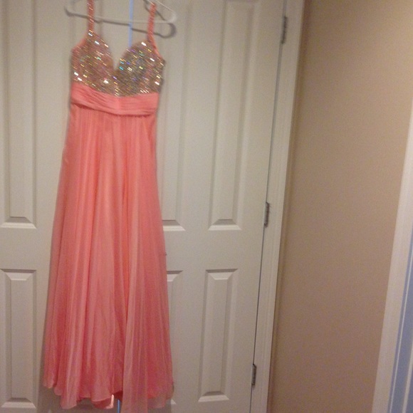 La femme pink evening gown
