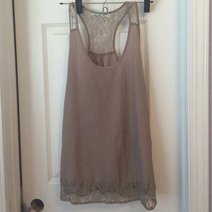 Nordstroms Beige Lace Top