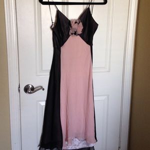 Black and pink colorblock bcbg dress