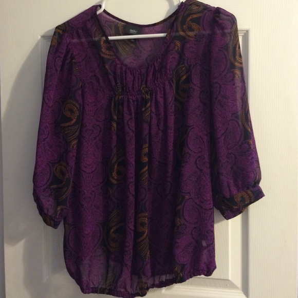 Purple paisley top
