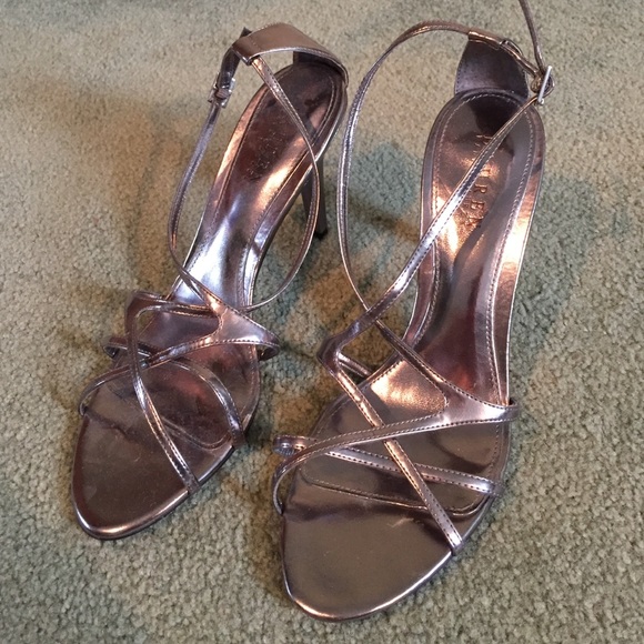 Ralph Lauren pewter strappy sandal - Picture 1 of 4