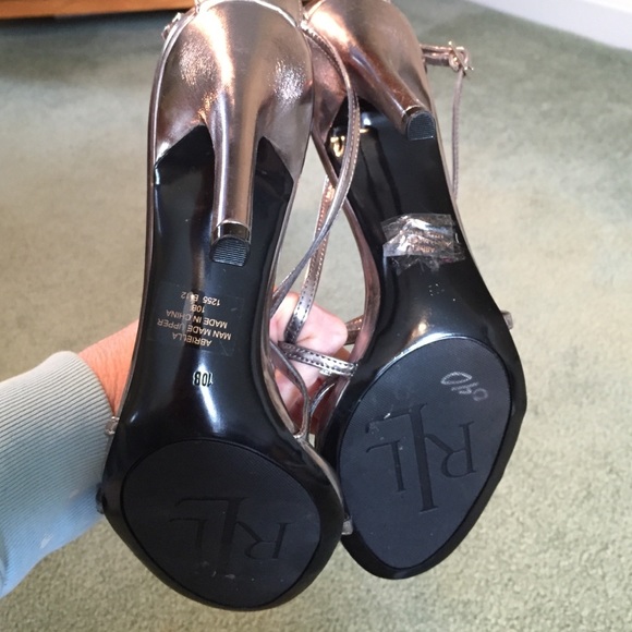 Ralph Lauren pewter strappy sandal - Picture 3 of 4