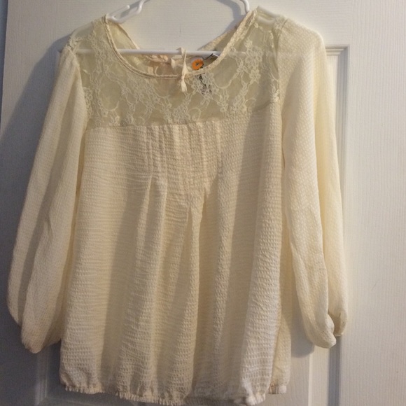 Cream Peasant top