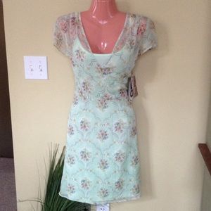 Paul & Joe Sheer overlay dress NWT ~ Lovely print
