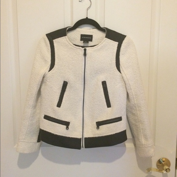 Club Monaco Jackets & Blazers - Club Monaco Jacket with Faux Leather Trim 🎀