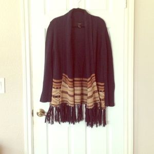 Bohemian duster knit