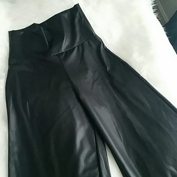 High-Waisted Leatherette Pants