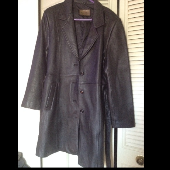 Black leather jacket