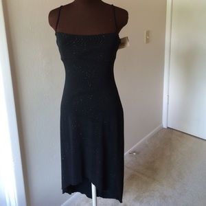 Black, sparkling cocktail dress