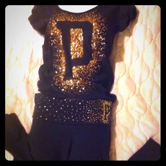 Black victoria secret gold bling leggings slim fit