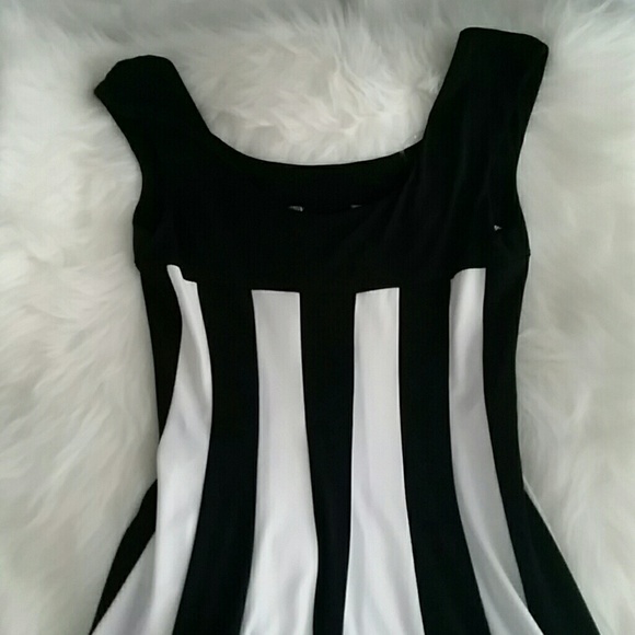Black & White Fit & Flare Dress