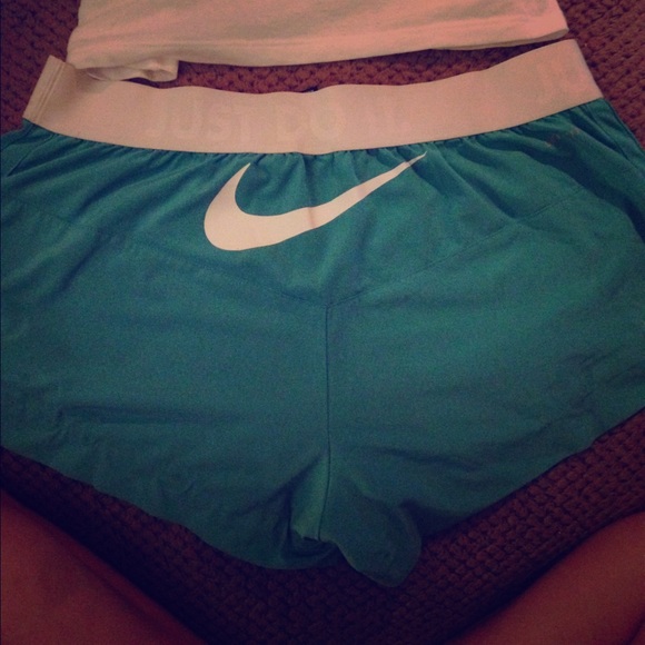 Nike shorts in teal