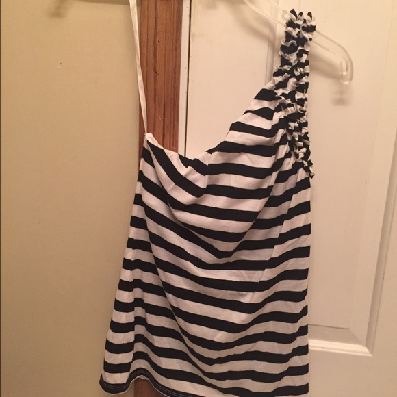 Striped one shoulder tank - Picture 2 of 2