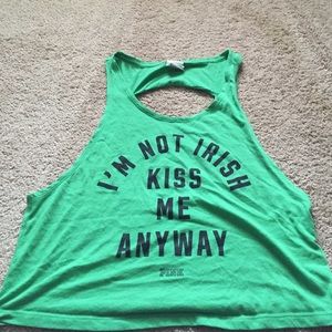 Pink cropped tank top!