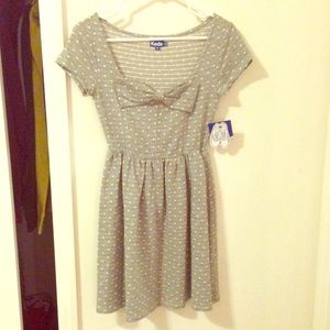 Keds Grey Polka Dot Dress w/Bow