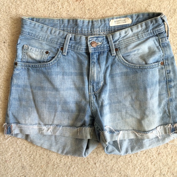 DENIM BOYFRIEND SHORTS