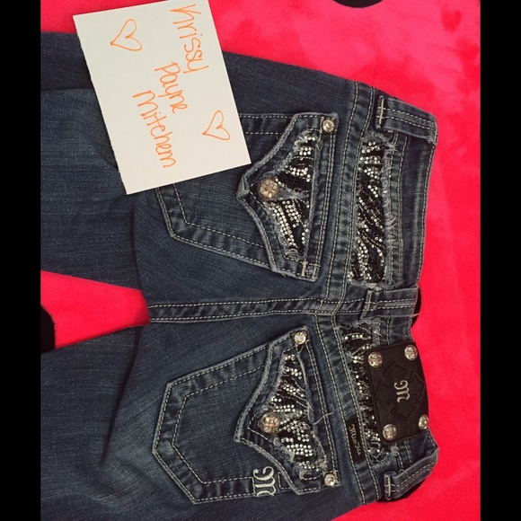 Bling zebra miss me jeans