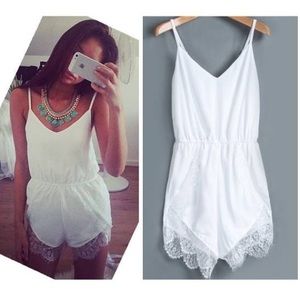 White romper play suit.