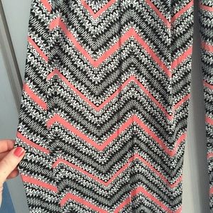 Pink, white, and black Aztec chevron Palazzo pants