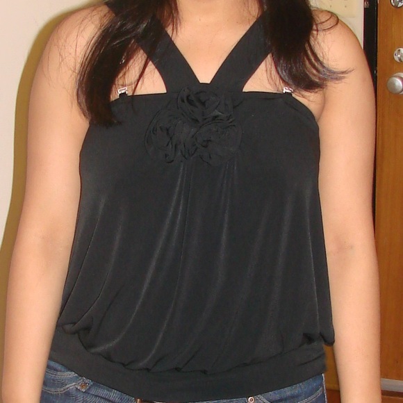 Black halter top