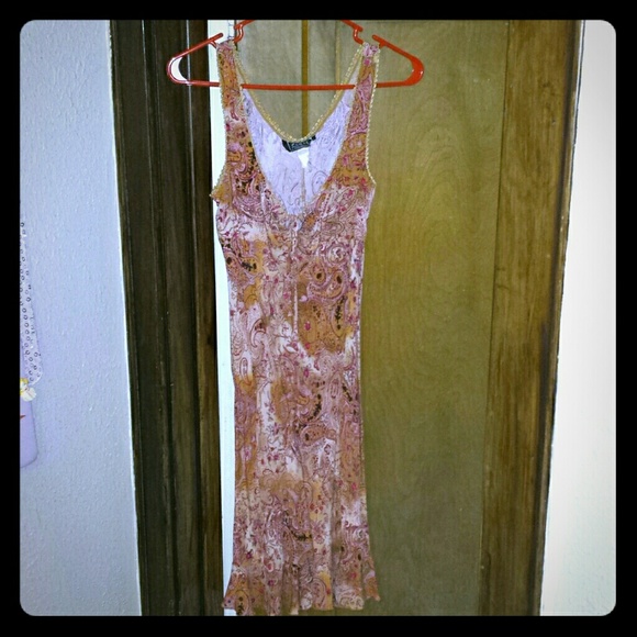 Pink paisley dress