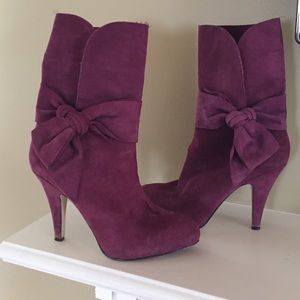 Circa Joan & David Purple Suede Bootie