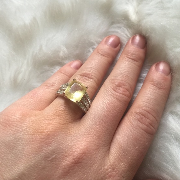 Yellow diamond wanna be ring