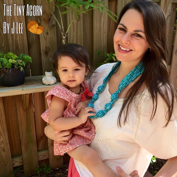 Fabric Nursing/Teething Necklace, Handmade - Picture 3 of 4