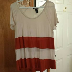 Orange Striped Swing Top