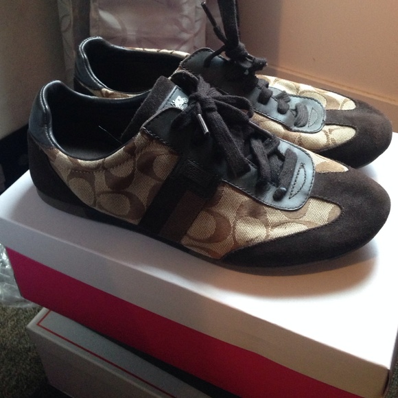 Brown coach sneakers