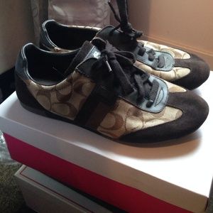 Brown coach sneakers