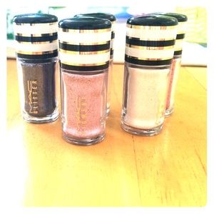 MAC Pigments and Glitters in "Silver/Violet"